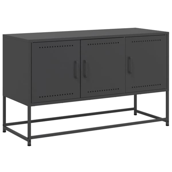 vidaXL TV-skåp svart 100,5x39x60,5 cm stål