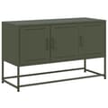 Miniatyrbilde 3 av 11: vidaXL TV-benk olivengrønn 100,5x39x60,5 cm stål