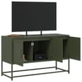 Miniatyrbilde 6 av 11: vidaXL TV-benk olivengrønn 100,5x39x60,5 cm stål
