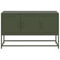 Miniatyrbilde 7 av 11: vidaXL TV-benk olivengrønn 100,5x39x60,5 cm stål