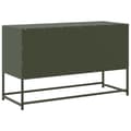 Miniatyrbilde 9 av 11: vidaXL TV-benk olivengrønn 100,5x39x60,5 cm stål
