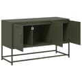 Miniatyrbilde 10 av 11: vidaXL TV-benk olivengrønn 100,5x39x60,5 cm stål