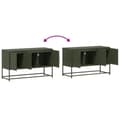 Miniatyrbilde 11 av 11: vidaXL TV-benk olivengrønn 100,5x39x60,5 cm stål