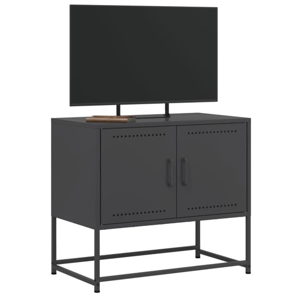 vidaXL TV-benk svart 68,5x39x60,5 cm stål