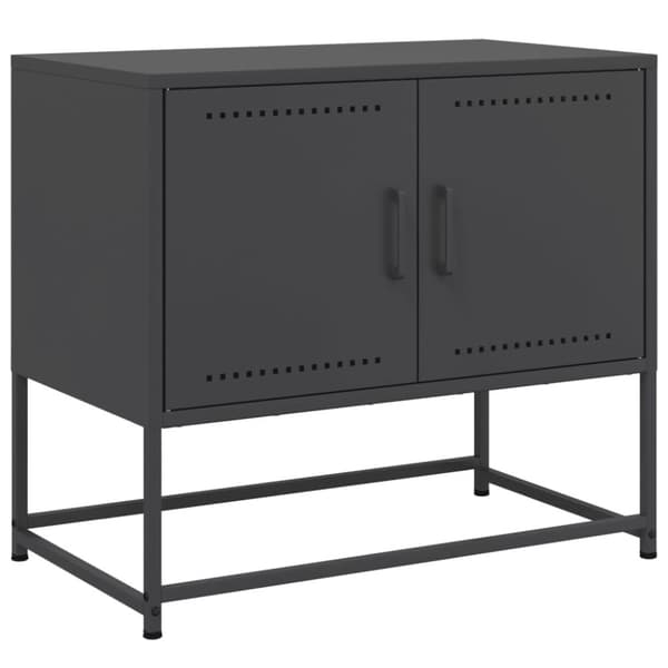 vidaXL TV-benk svart 68,5x39x60,5 cm stål