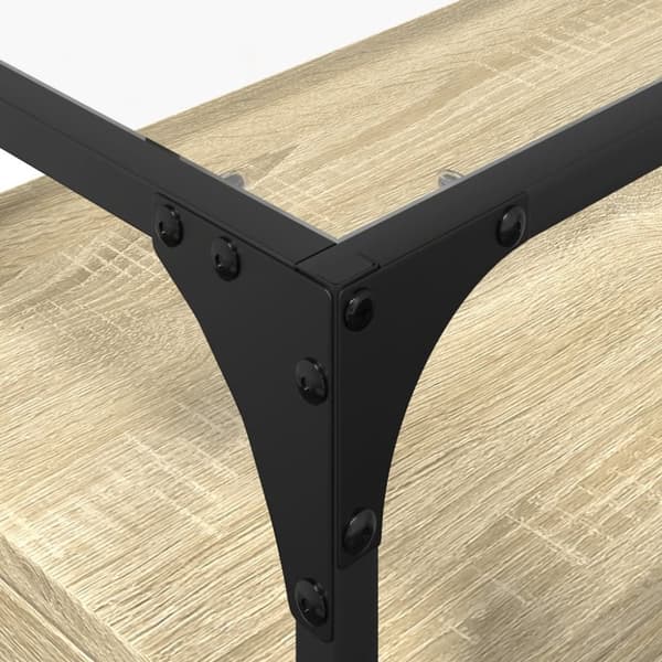 vidaXL TV-benk med glasstopp sonoma eik 60x35x51 cm konstruert tre