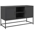 Miniatyrbilde 3 av 11: vidaXL TV-benk svart 100,5x39x60,5 cm stål