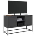 Miniatyrbilde 5 av 11: vidaXL TV-benk svart 100,5x39x60,5 cm stål