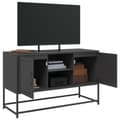 Miniatyrbilde 6 av 11: vidaXL TV-benk svart 100,5x39x60,5 cm stål