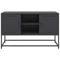 Miniatyrbilde 7 av 11: vidaXL TV-benk svart 100,5x39x60,5 cm stål