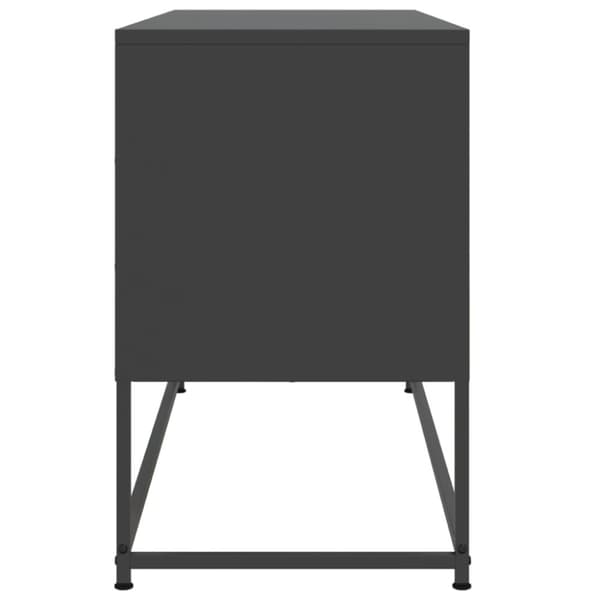 vidaXL TV-benk svart 100,5x39x60,5 cm stål