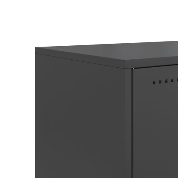 vidaXL TV-benk svart 100,5x39x60,5 cm stål
