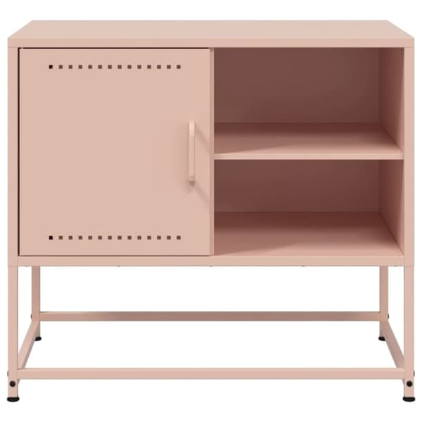 vidaXL TV-skåp rosa 68x39x60,5 cm stål