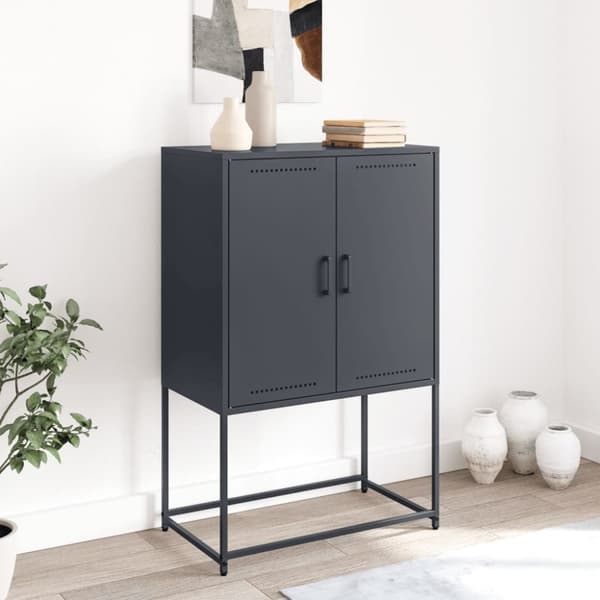 vidaXL TV-taso musta 68x39x60,5 cm teräs