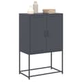 Pikkukuva 5 / 11: vidaXL TV-taso musta 68x39x60,5 cm teräs