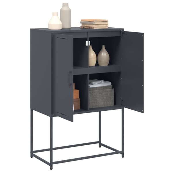 vidaXL TV-taso musta 68x39x60,5 cm teräs