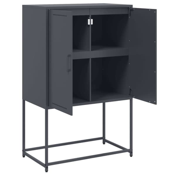 vidaXL TV-taso musta 68x39x60,5 cm teräs