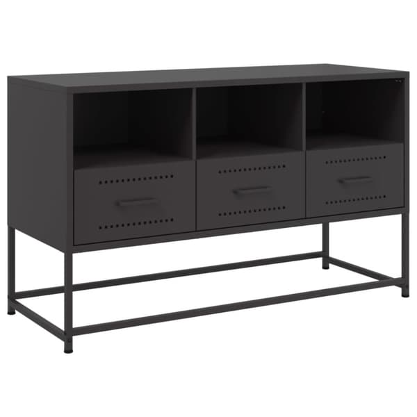 vidaXL tv-bord 100,5x39x60,5 cm stål sort