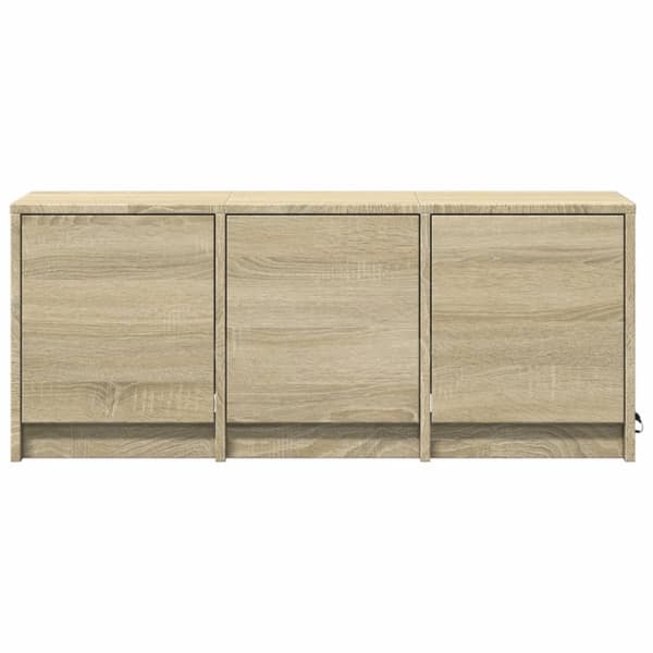 vidaXL TV-taso LED-valoilla Sonoma-tammi 97x34x40 cm tekninen puu