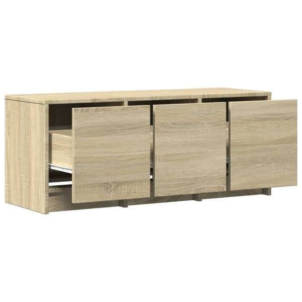 vidaXL TV-taso LED-valoilla Sonoma-tammi 97x34x40 cm tekninen puu