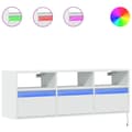 Pikkukuva 3 / 11: vidaXL TV-seinäkaappi LED-valoilla valkoinen 130x31x45 cm
