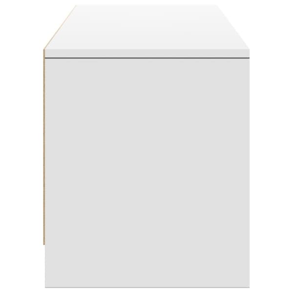 vidaXL tv-bord med LED-lys 165x34x40 cm konstrueret træ hvid