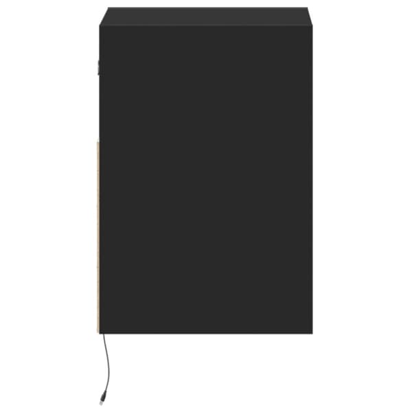 vidaXL Vegghengt TV-benk med LED svart 41x31x45 cm