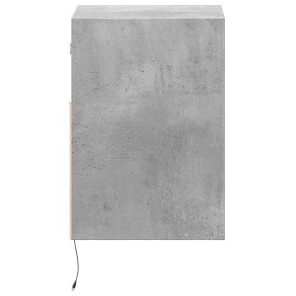 vidaXL Vegghengte TV-benker med LED-lys 2 stk betonggrå 41x31x45 cm