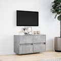Miniatyrbilde 5 av 11: vidaXL Vegghengt TV-benk med LED-lys betonggrå 80x31x45 cm