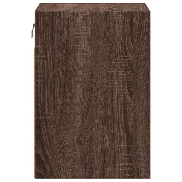 vidaXL Väggmonterad tv-bänk LED 2 st brun ek 41x31x45 cm