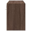 Miniatyrbilde 8 av 11: vidaXL Vegghengt TV-benk med LED brun eik 80x31x45 cm