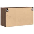 Miniatyrbilde 9 av 11: vidaXL Vegghengt TV-benk med LED brun eik 80x31x45 cm