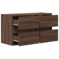 Miniatyrbilde 10 av 11: vidaXL Vegghengt TV-benk med LED brun eik 80x31x45 cm