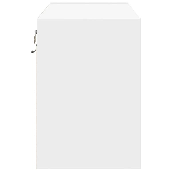 vidaXL Vegghengt TV-benk med LED hvit 80x31x45 cm