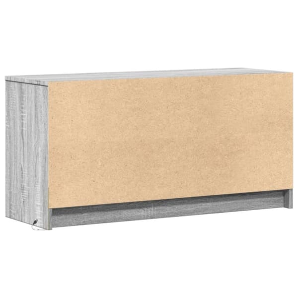 vidaXL TV-benk med LED grå sonoma 100x34x50 cm konstruert tre