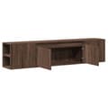 Miniatyrbilde 10 av 11: vidaXL Vegghengt TV-benk med LED brun eik 180x31x39,5 cm