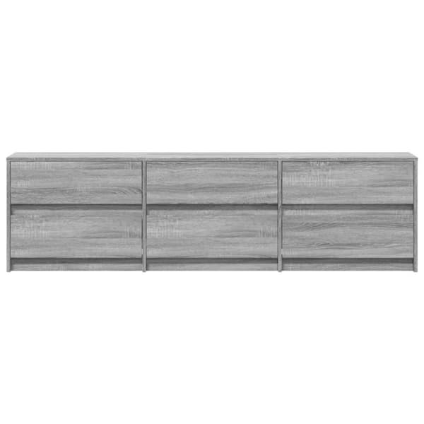 vidaXL TV-benk med LED grå sonoma 180x34x50 cm konstruert tre