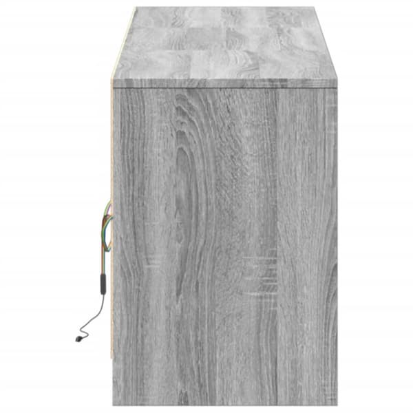 vidaXL TV-benk med LED grå sonoma 180x34x50 cm konstruert tre