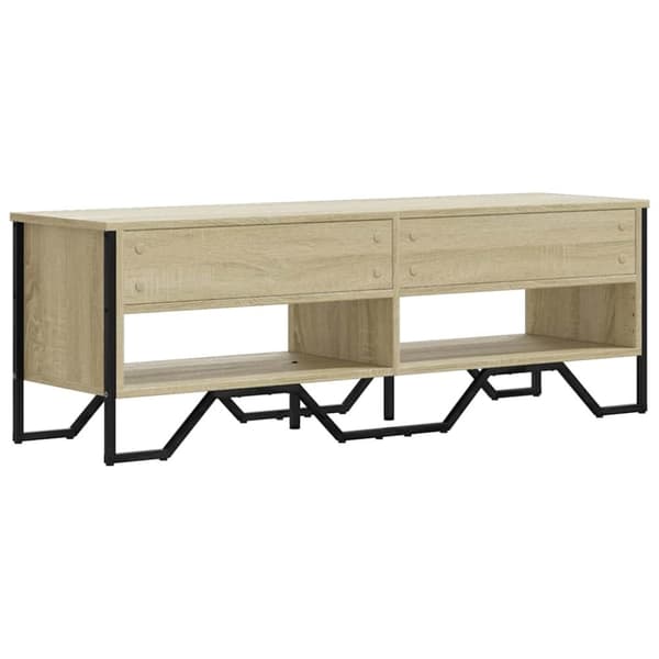 vidaXL TV-benk sonoma eik 122x34x41 cm konstruert tre