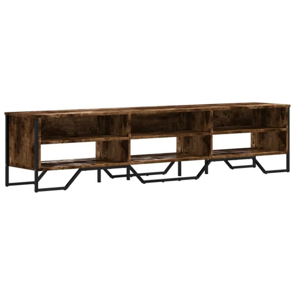 vidaXL TV-benk røkt eik 180x34x41 cm konstruert tre