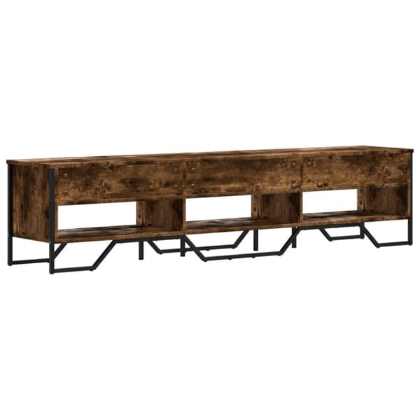 vidaXL TV-benk røkt eik 180x34x41 cm konstruert tre