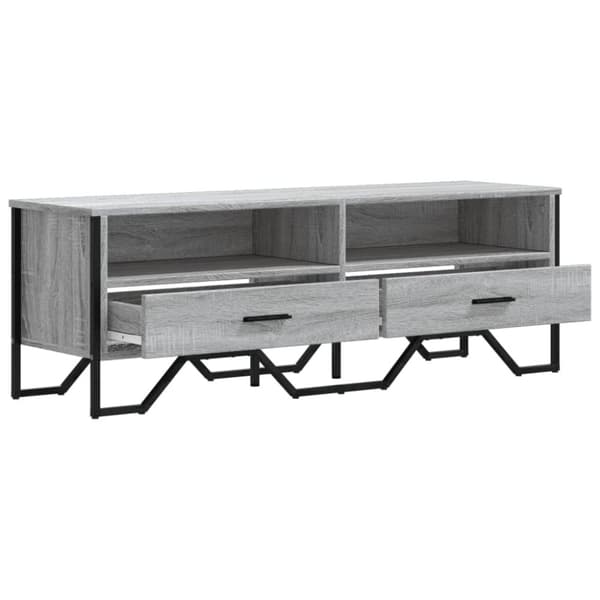 vidaXL Tv-bänk grå sonoma 122x34x41 cm konstruerat trä