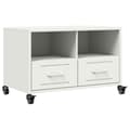 Miniatyrbilde 3 av 11: vidaXL TV-benk hvit 68x39x43,5 cm stål