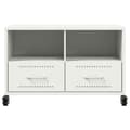 Miniatyrbilde 7 av 11: vidaXL TV-benk hvit 68x39x43,5 cm stål