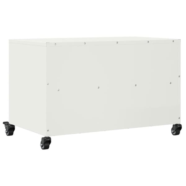 vidaXL TV-benk hvit 68x39x43,5 cm stål