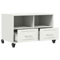 Miniatyrbilde 10 av 11: vidaXL TV-benk hvit 68x39x43,5 cm stål