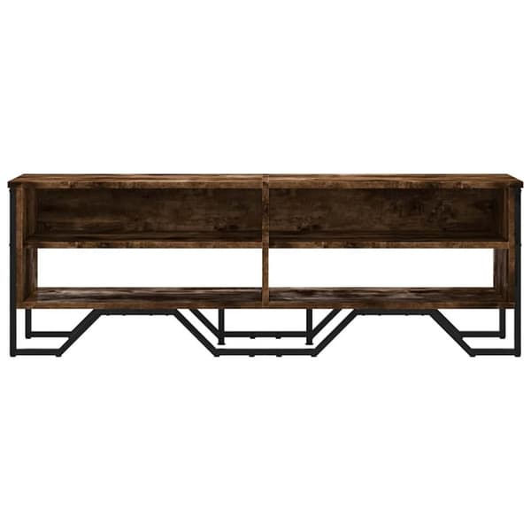 vidaXL Tv-bänk rökfärgad ek 122x34x41 cm konstruerat trä