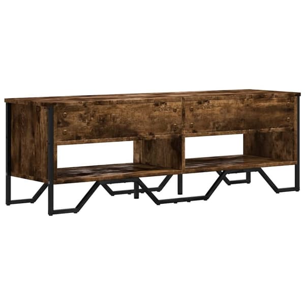 vidaXL Tv-bänk rökfärgad ek 122x34x41 cm konstruerat trä