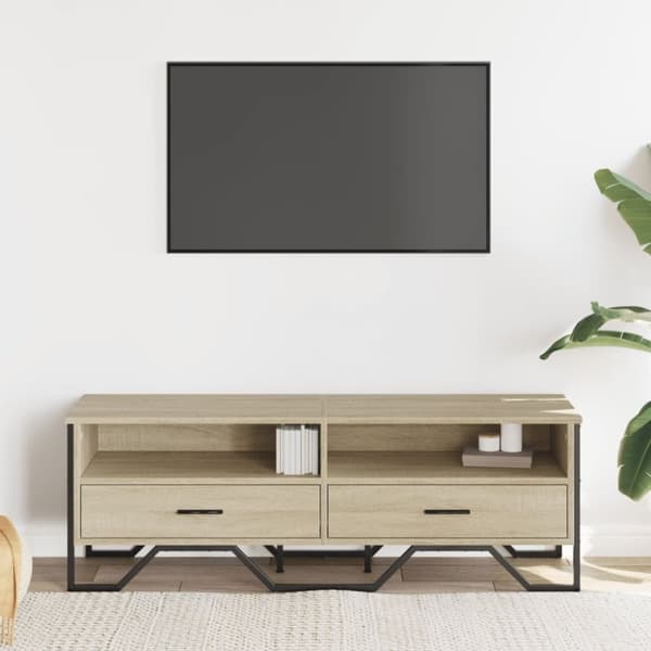 vidaXL Tv-bänk sonoma ek 122x34x41 cm konstruerat trä