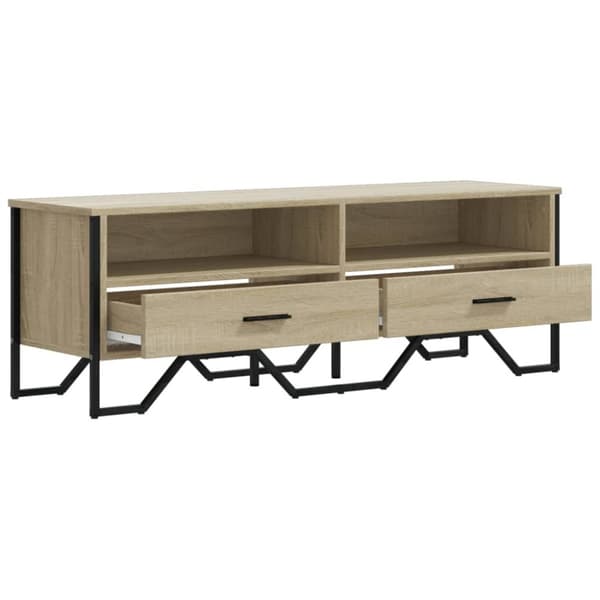vidaXL Tv-bänk sonoma ek 122x34x41 cm konstruerat trä